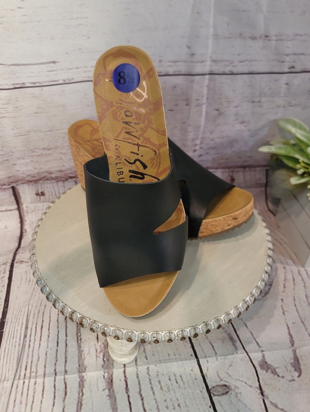 NWT Blowfish Malibu Womens Black Cork Wedge Slide Sandals Size 8.5 - Picture 5 of 14